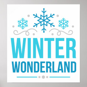 Poster Décor Festive hiver merveilleux mots