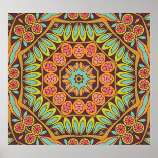 Poster Décor floral abstrait et lumineux.