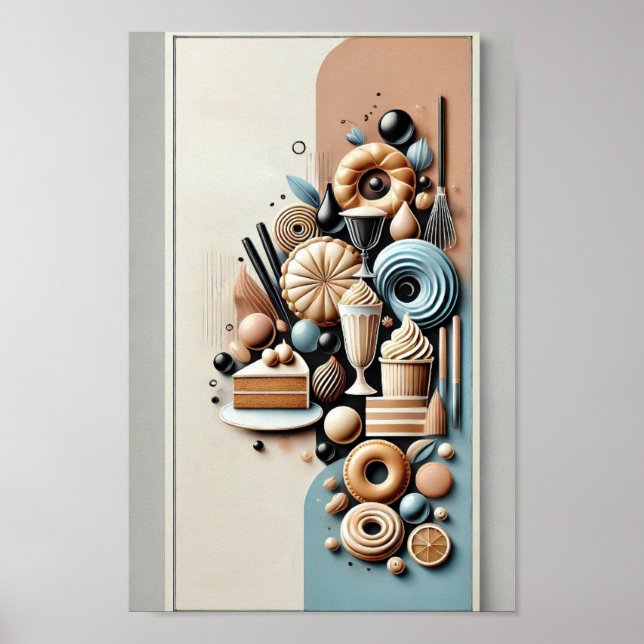 Poster Décor mural parfait pour boulangers et pâtissiers (Devant)
