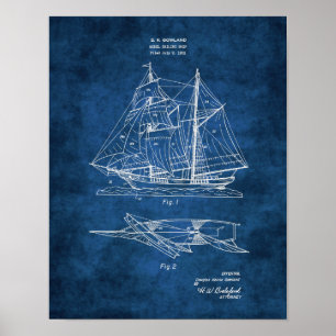Poster Décor nautique modèle du modèle #2 de voilier