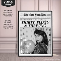 Décor personnalisé de l'affiche du journal du 30e