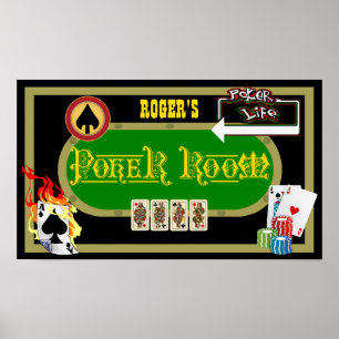 Poster Décor personnalisé de salle de poker