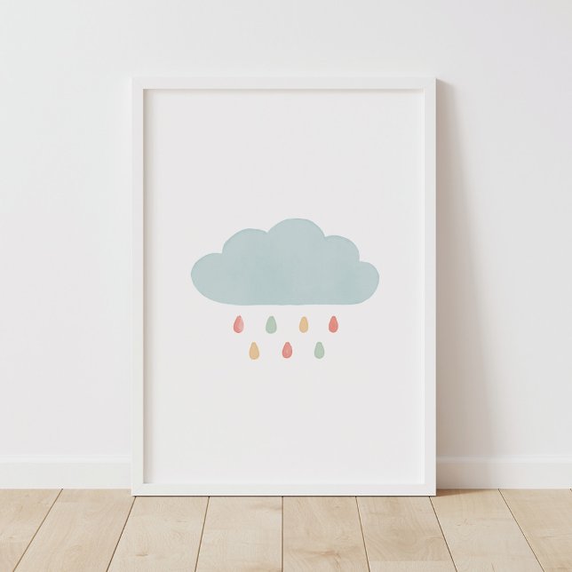Poster Décor pour bébé Rainbow Cloud (Créateur téléchargé)