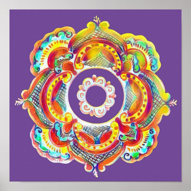 Poster Décor traditionnel ukrainien (Devant)