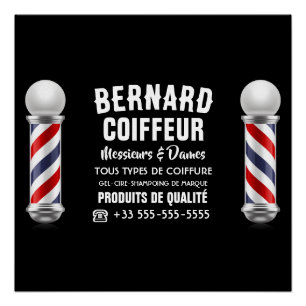 Poster Décoration de salon de coiffure