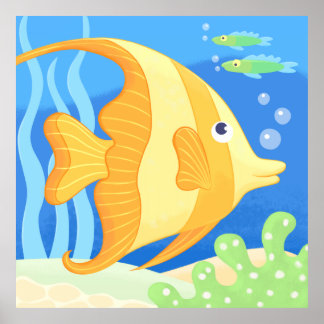 poster - décoration tropicale mignonne