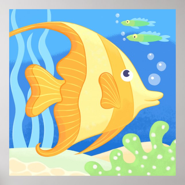 poster - décoration tropicale mignonne (Devant)