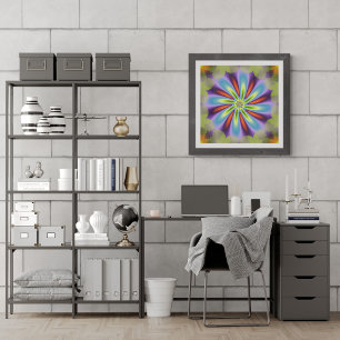 Poster Decorative Flower Fractal