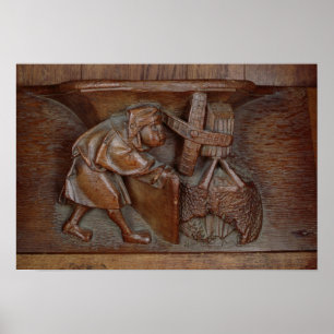 Poster Découpage d'un miller, d'une stalle de choeur