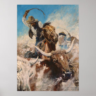 Poster Découper par Newell Convers Wyeth