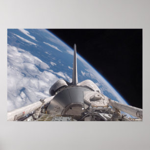 Poster Découverte de navette spatiale rétropassée par la 