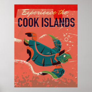 Poster Découvrez l'affiche de voyage vintage des îles cui