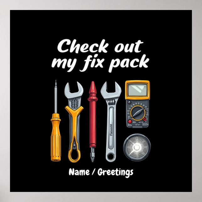 Poster Découvrez Mon Pack Fixe Le Kit Premium Personnalis (Devant)