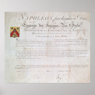 Poster Décret de noblesse créé en vertu du premier