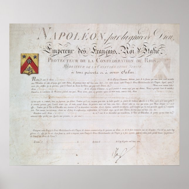 Poster Décret de noblesse créé en vertu du premier (Devant)