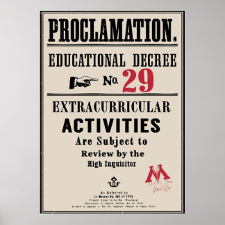 Poster Décret éducatif No29