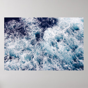 Poster "Deep Blue Ocean Waves"
