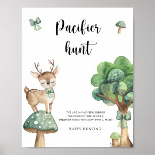 Poster Deer - chasse à la pacifiste baby shower de jeu po