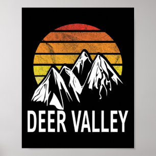 Poster Deer Valley Park City Utah Usa Station de ski Snow