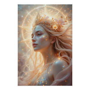 Poster Déesse céleste radiante