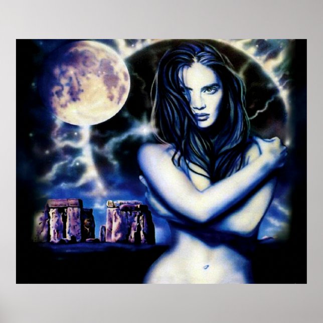Poster Déesse de la lune par Lisa Iris (Devant)