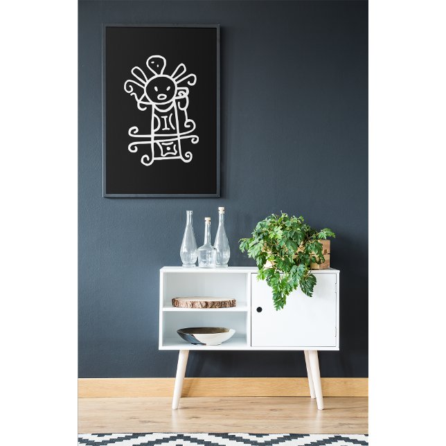Poster Déesse de pluie : Petroglyphe de fertilité et de v (Créateur téléchargé)