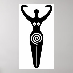 Poster Déesse en spirale le féminin divin sacré