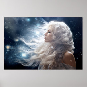 Poster Déesse Enchanter le rêve fantastique Mur cosmique