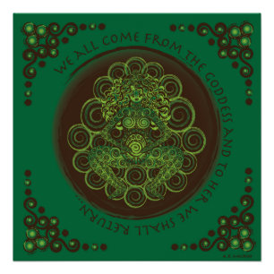 Poster Déesse païenne celtique de fertilité