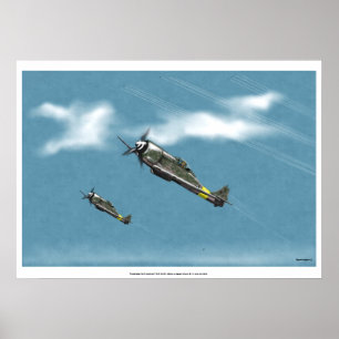 Poster Défendre la montée d'énergie Reich Fw190