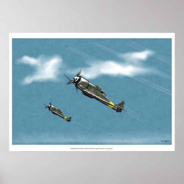 Poster Défendre la montée d'énergie Reich Fw190 (Devant)