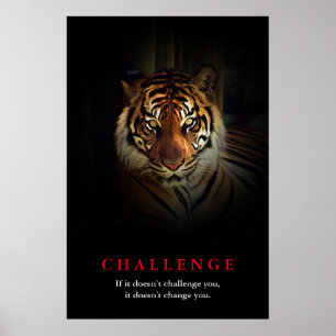 Poster Défi de motivation du tigre