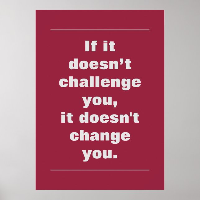Poster Défi motivationnel Citation AZ Cardinals Rouge (Devant)