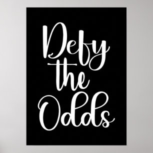 Poster Défier Les Risques - Hustle, Gym, La Motivation De