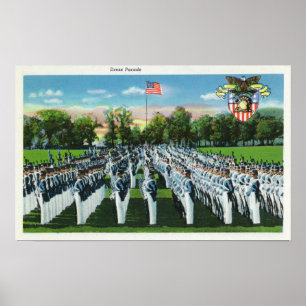 Poster Défilé de robe d'académie militaire
