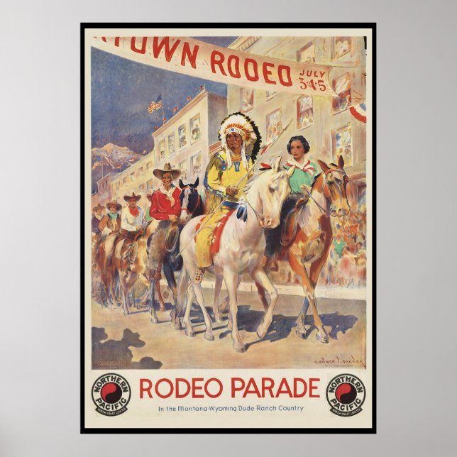 Poster Défilé de rodéo (Devant)