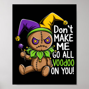 Poster Défilé Mardi Gras Stitch Poupée Vaudou Bouffon Fan