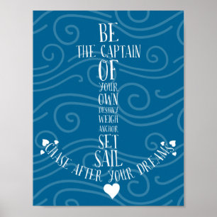 Poster Définir la voile et poursuivre vos rêves Ancre de 