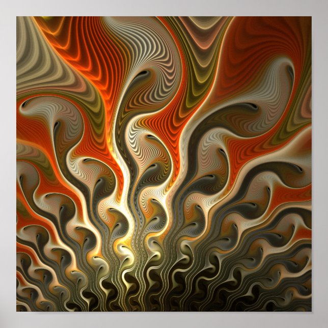 Poster Définir les phasers Flames Abstraites (Devant)