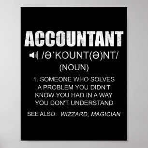 Poster Définition comptable drôle cadeau CPA fiscalité au