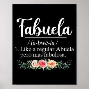 Poster Définition de Fabuela drôle abuela espagnol grand-