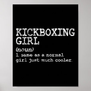 Poster Définition de fille de kickboxing drôle femmes ent