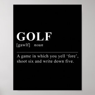 Poster Définition de golf amusante