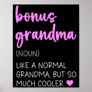 Poster Définition de grand-mère bonus mignonne fête des m