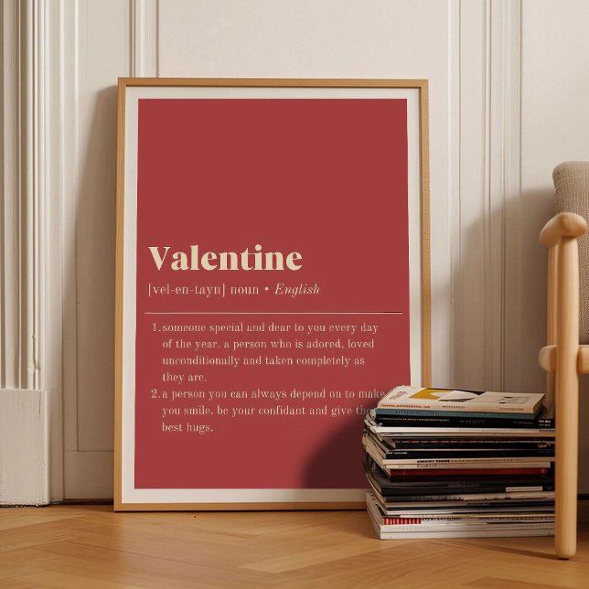 Poster Définition de la Saint-Valentin imprimable Roma de (Créateur téléchargé)