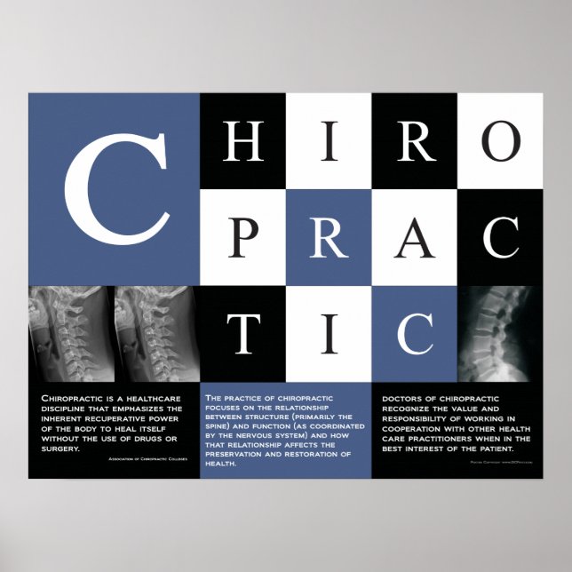 Poster Définition de l'affiche chiropratique (Devant)