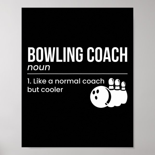 Poster Définition de l'entraîneur de Bowling (Devant)