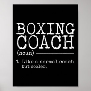 Poster Définition de l'entraîneur de boxe - Drôle