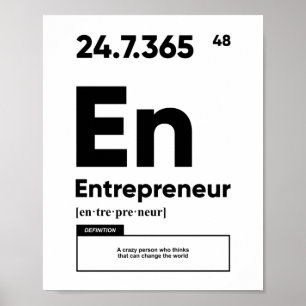 Poster Définition de l'entrepreneur   Motivation