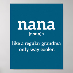 Poster Définition de Nana disant drôle de grand-mère Gran